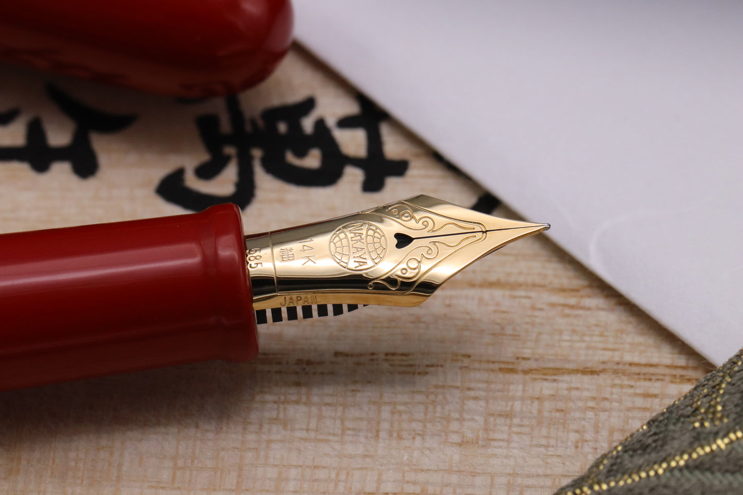 Nakaya Long Cigar Shu Fountain Pen - UNUSED - Fine Nib