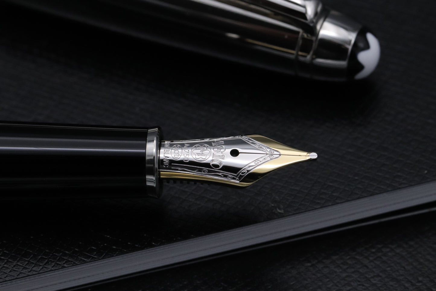 Montblanc Meisterstuck 144 Classique Steel Doue Fountain Pen - SJP Logo - UNUSED