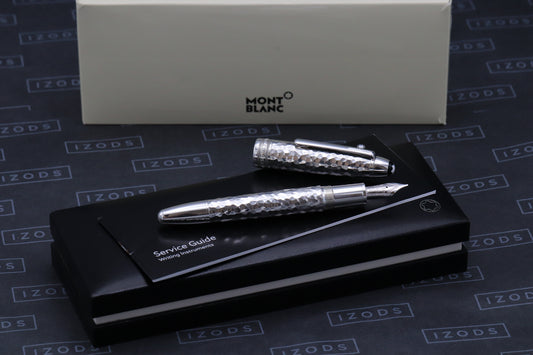 Montblanc Meisterstuck 146 LeGrand Martele Silver Fountain Pen - INKED ONCE