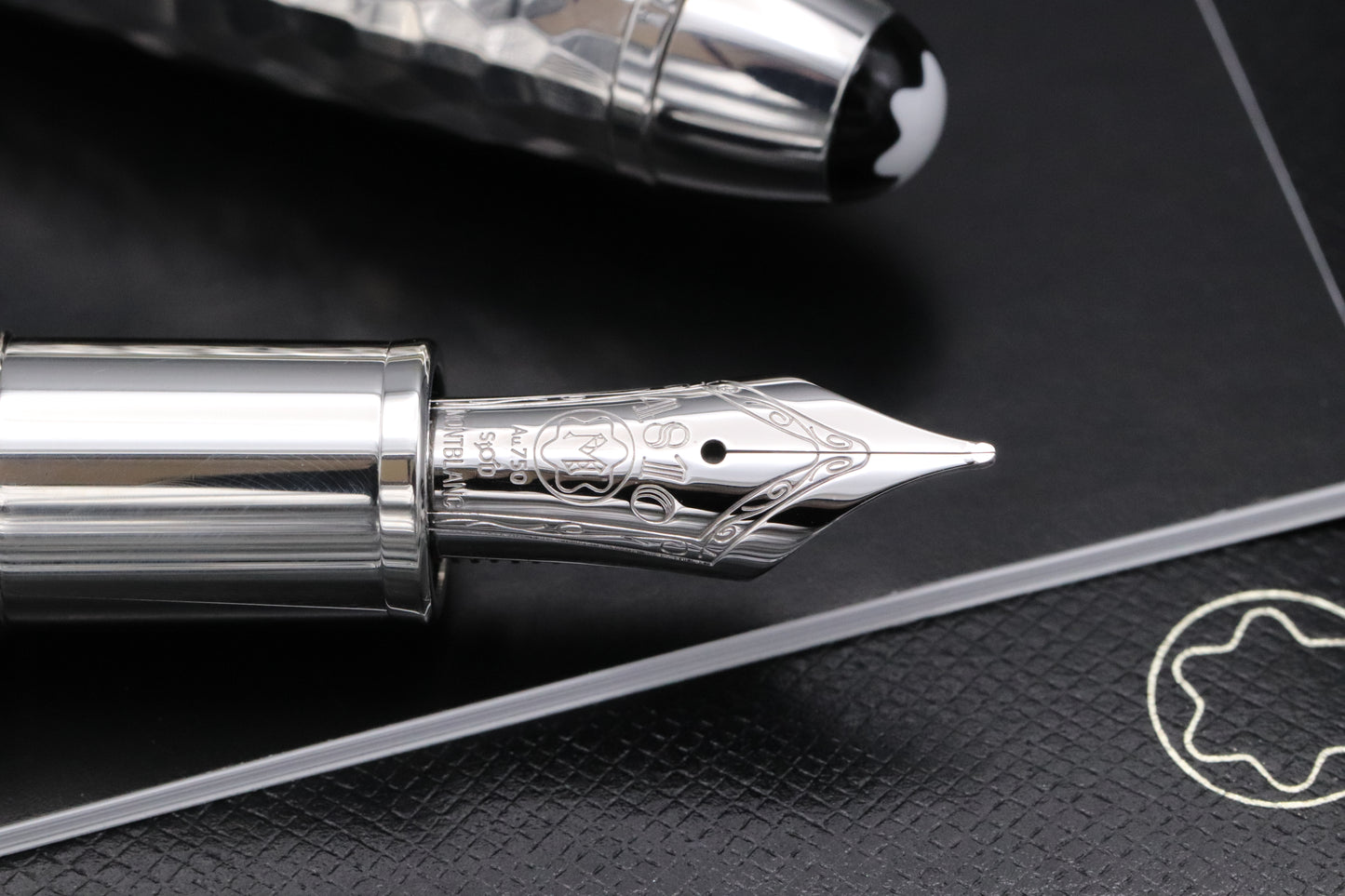 Montblanc Meisterstuck 146 LeGrand Martele Silver Fountain Pen - INKED ONCE