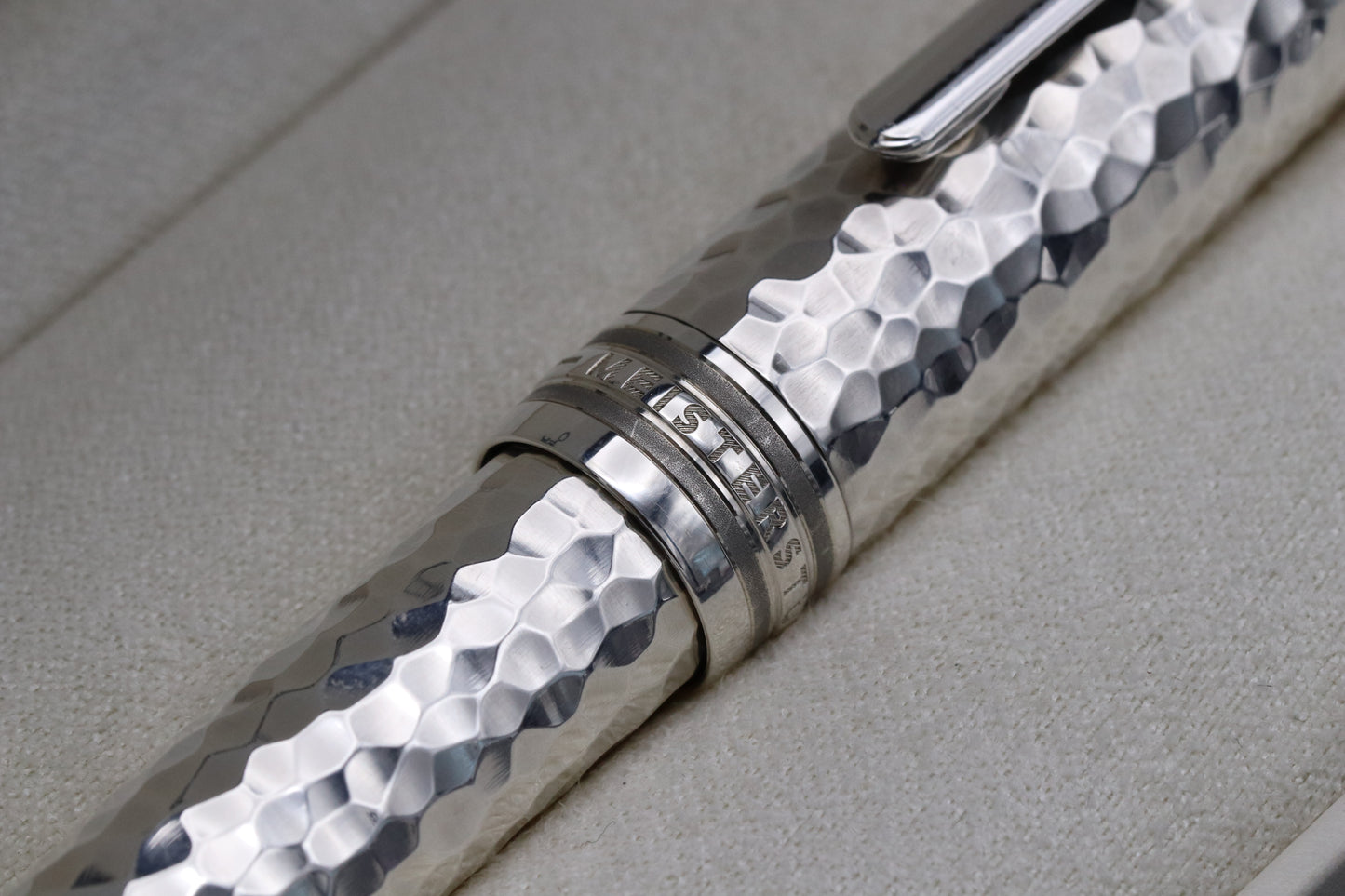 Montblanc Meisterstuck 146 LeGrand Martele Silver Fountain Pen - INKED ONCE