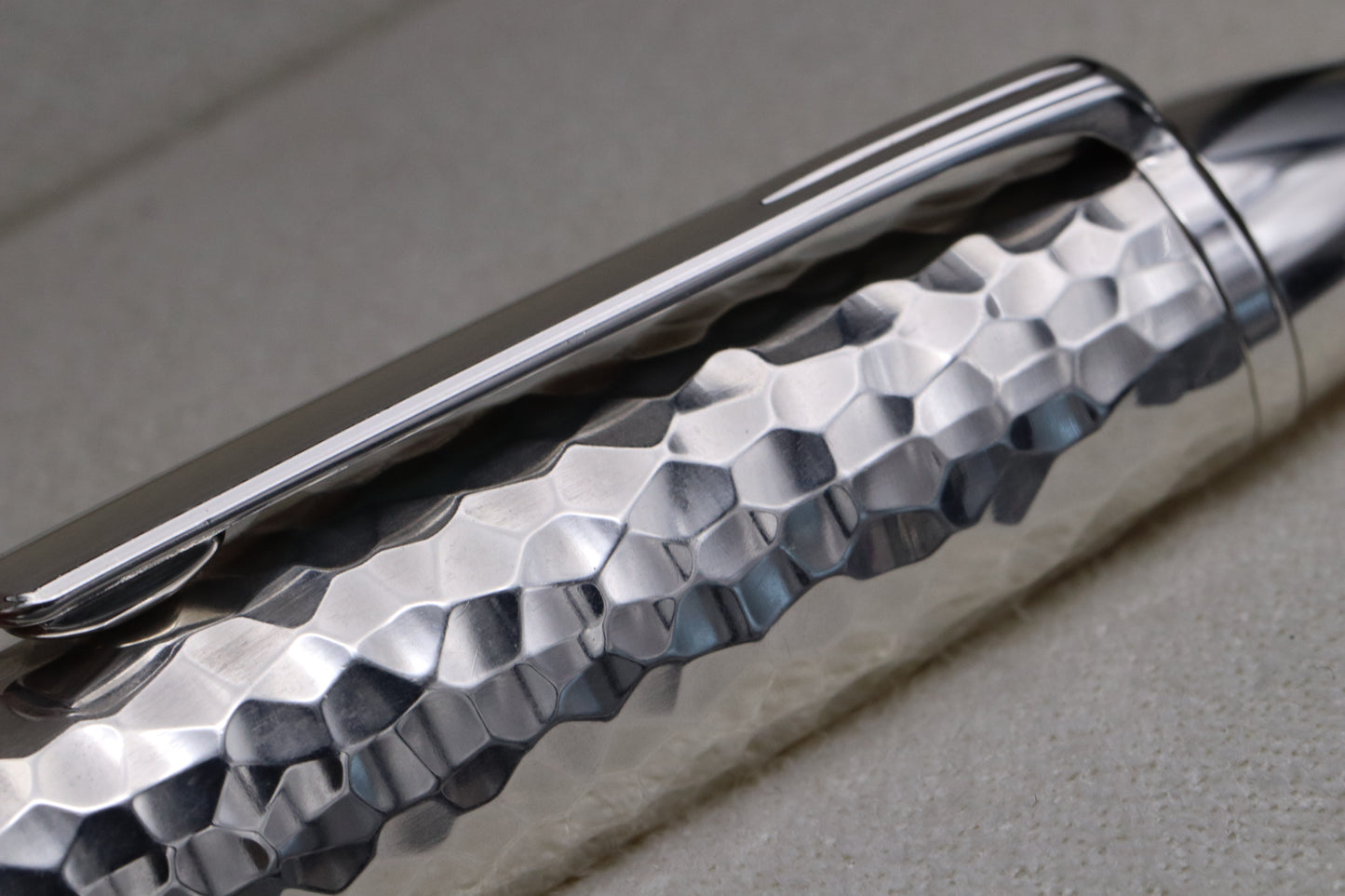 Montblanc Meisterstuck 146 LeGrand Martele Silver Fountain Pen - INKED ONCE
