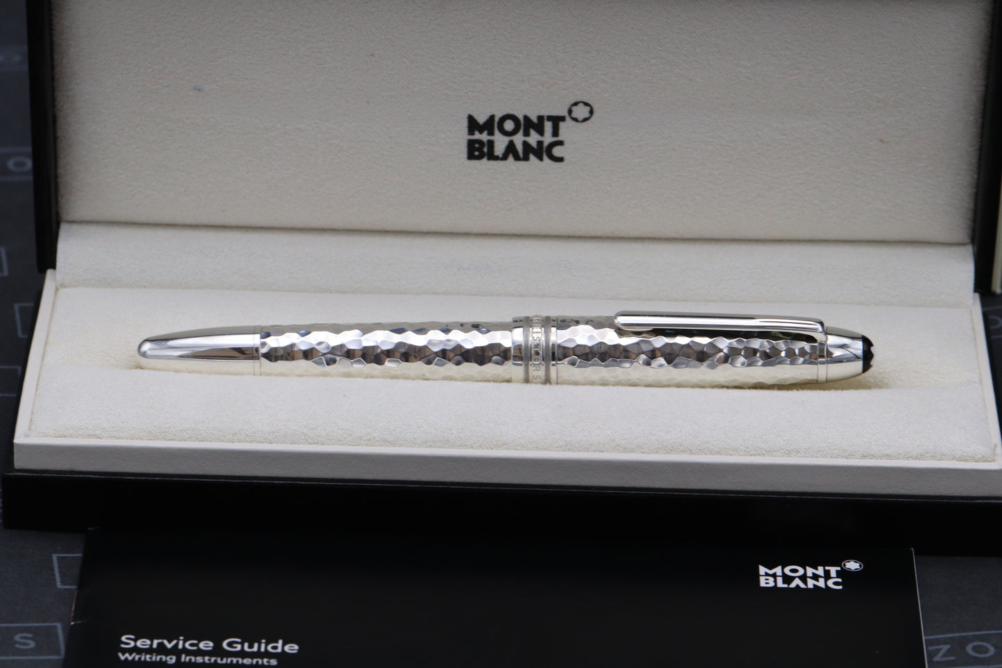 Montblanc Meisterstuck 146 LeGrand Martele Silver Fountain Pen - INKED ONCE