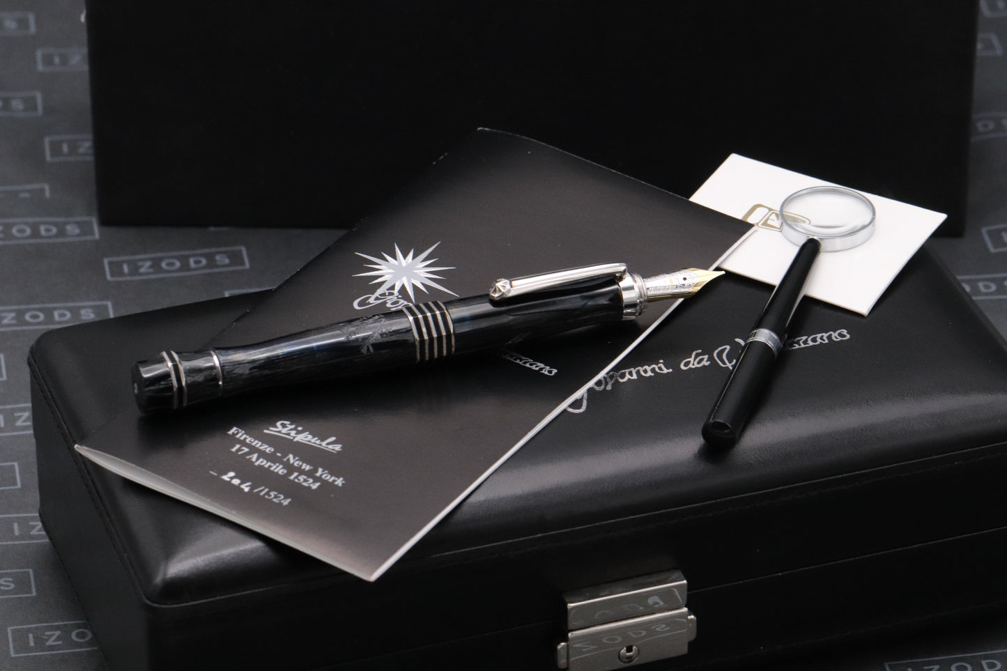 Stipula Giovanni da Verrazzano Celluloid Retractable Nib LE Fountain Pen - Stub
