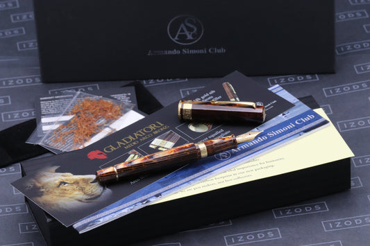 ASC Gladiatore Medio Arco Bronze Celluloid Fountain Pen - UNUSED