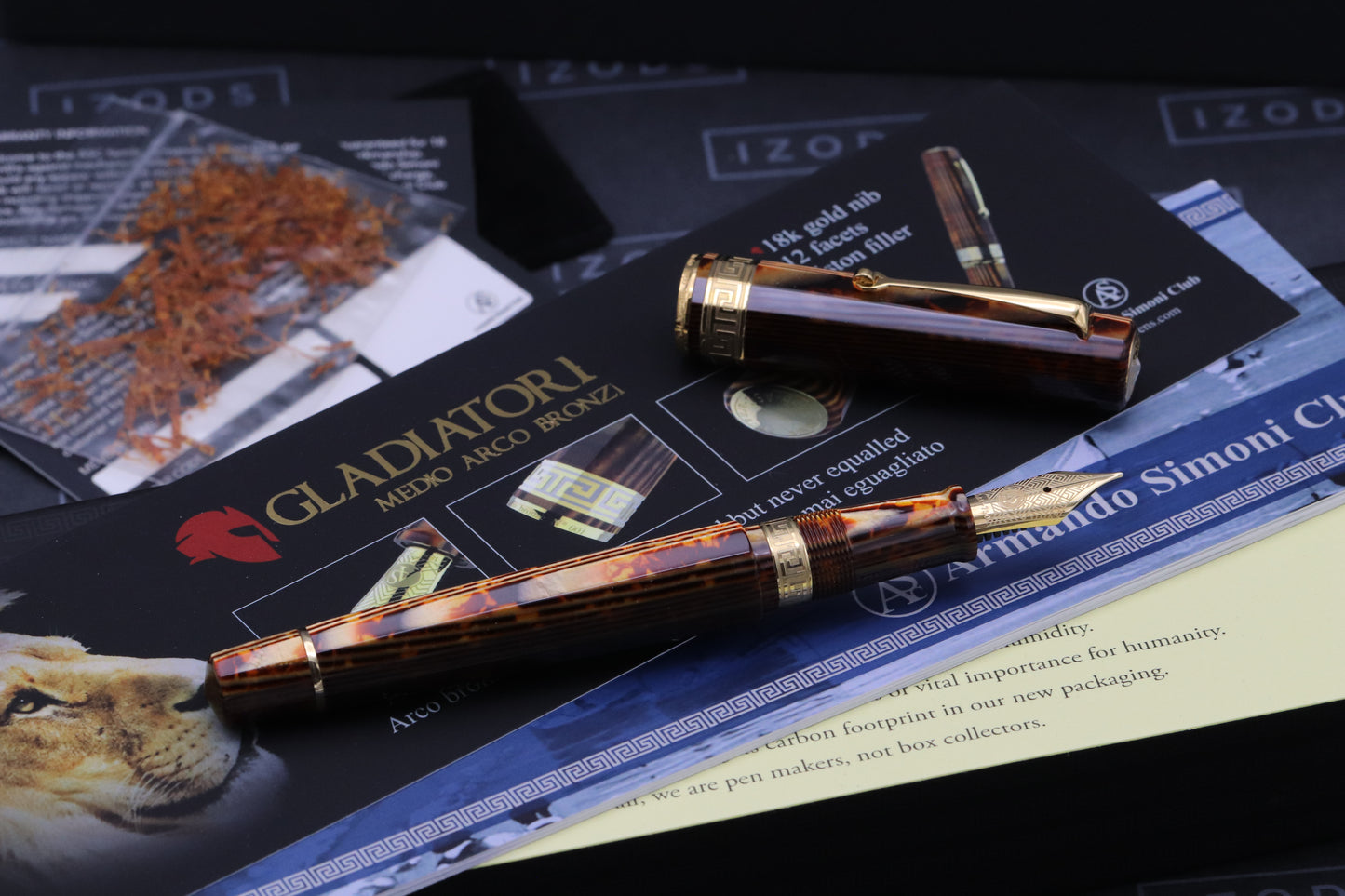 ASC Gladiatore Medio Arco Bronze Celluloid Fountain Pen - UNUSED