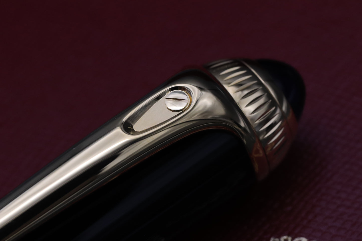 Cartier R de Cartier Black Red Gold Rollerball Pen