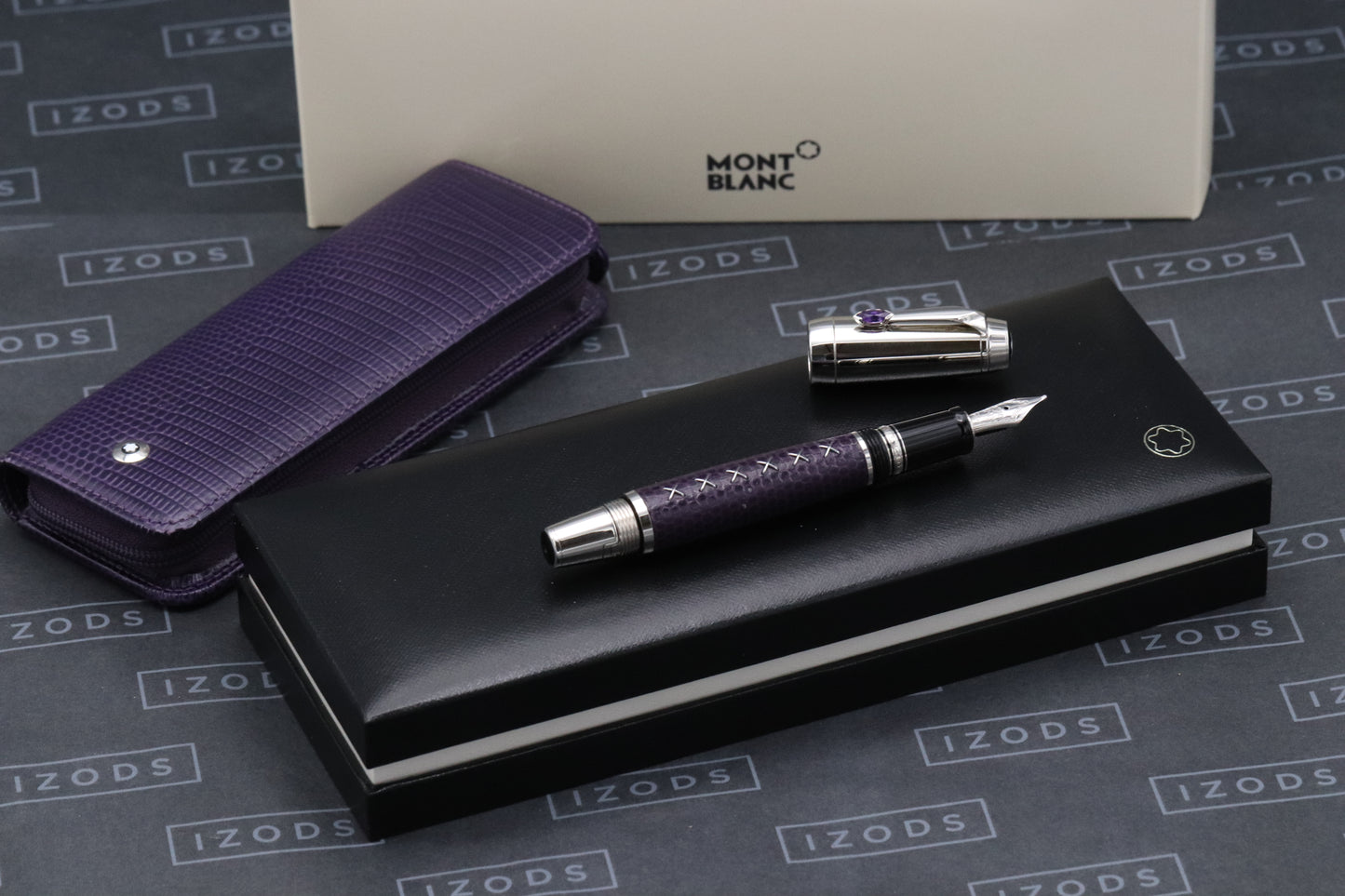 Montblanc Boheme Jewels Amethyst Fountain Pen and Pouch Set