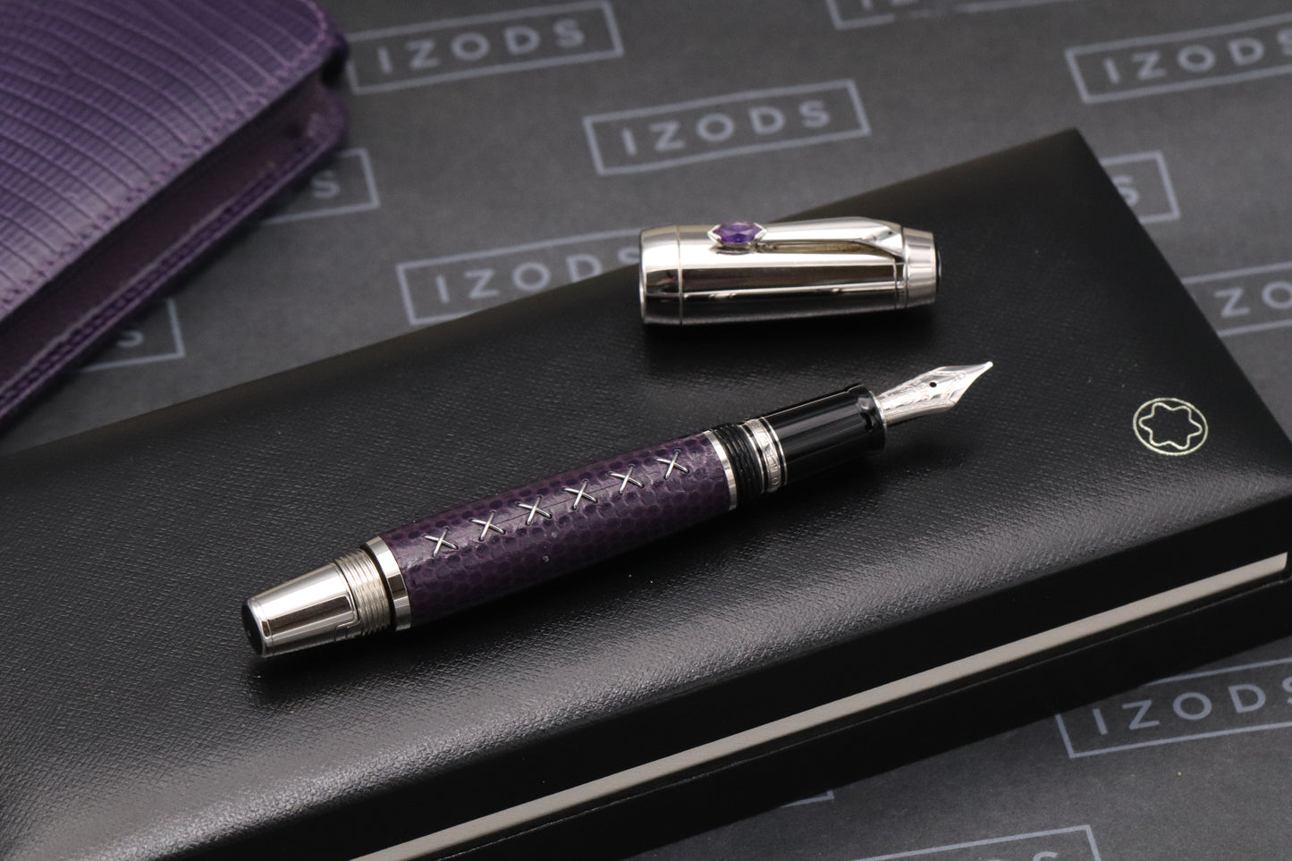 Montblanc Boheme Jewels Amethyst Fountain Pen and Pouch Set