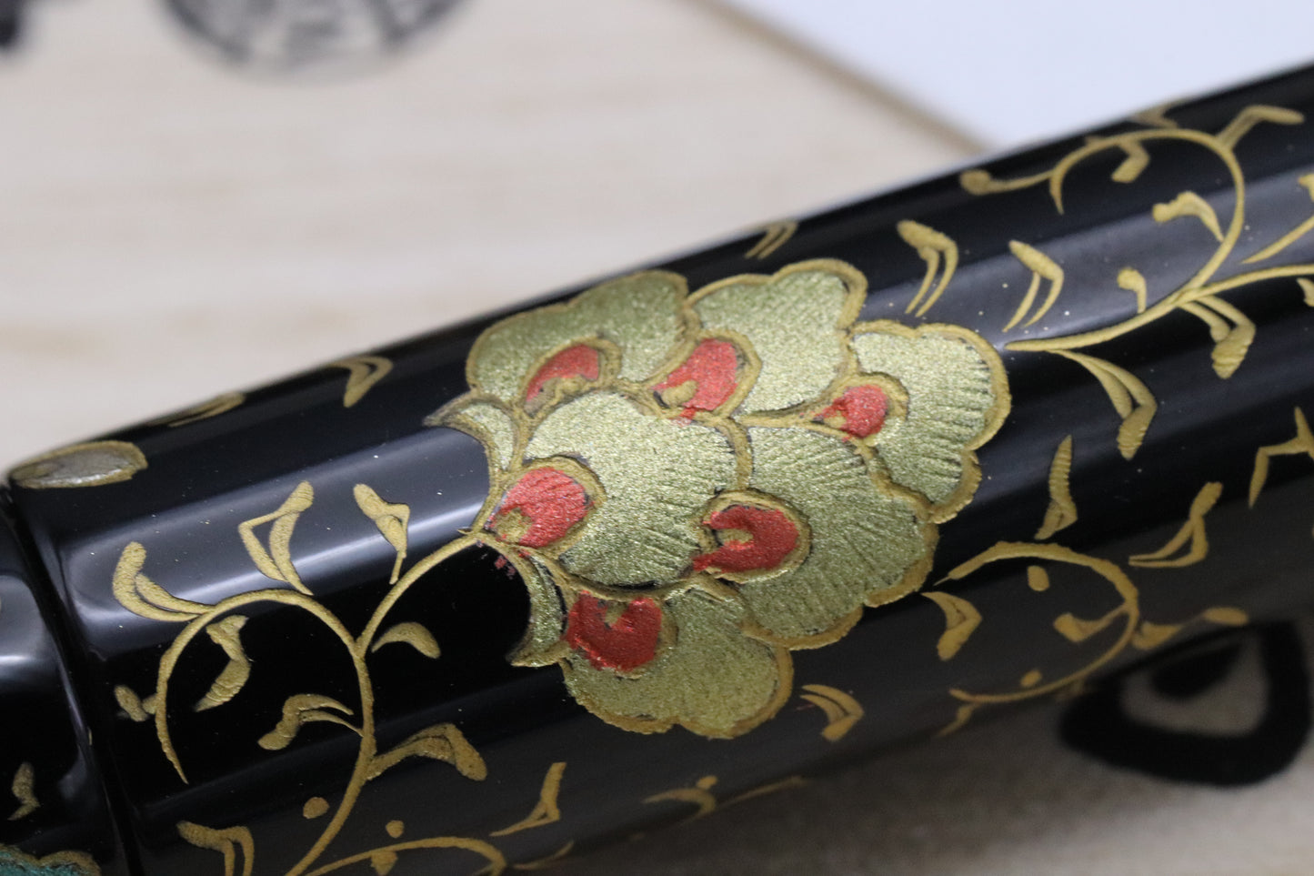 Nakaya Piccolo Cigar Housoge Black Colourful Lines Fountain Pen - UNUSED - Bi-Tone Soft Fine Nib