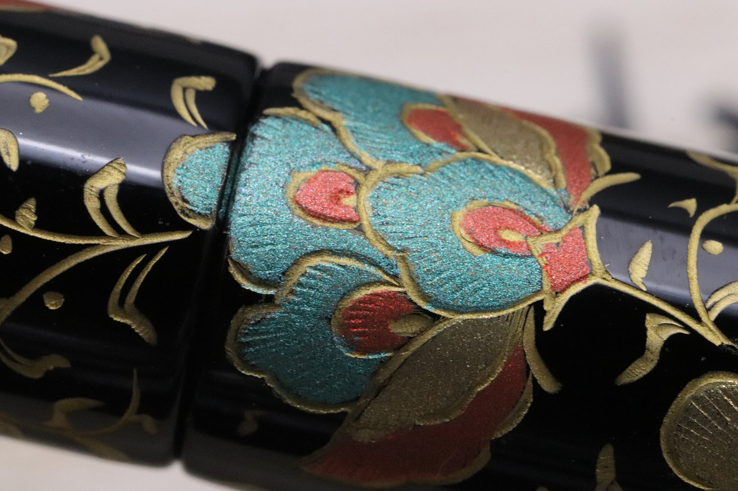 Nakaya Piccolo Cigar Housoge Black Colourful Lines Fountain Pen - UNUSED - Bi-Tone Soft Fine Nib