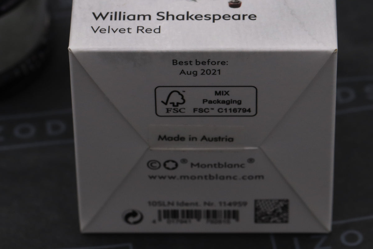 Montblanc William Shakespeare 35ml Velvet Red Ink - UNUSED