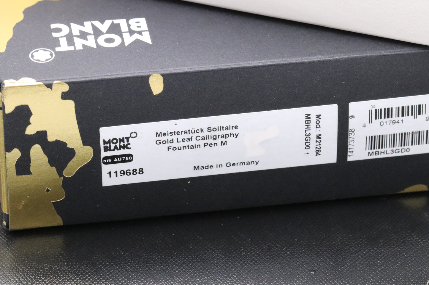 Montblanc Meisterstuck 146 LeGrand Solitaire Gold Leaf Fountain Pen - UNUSED