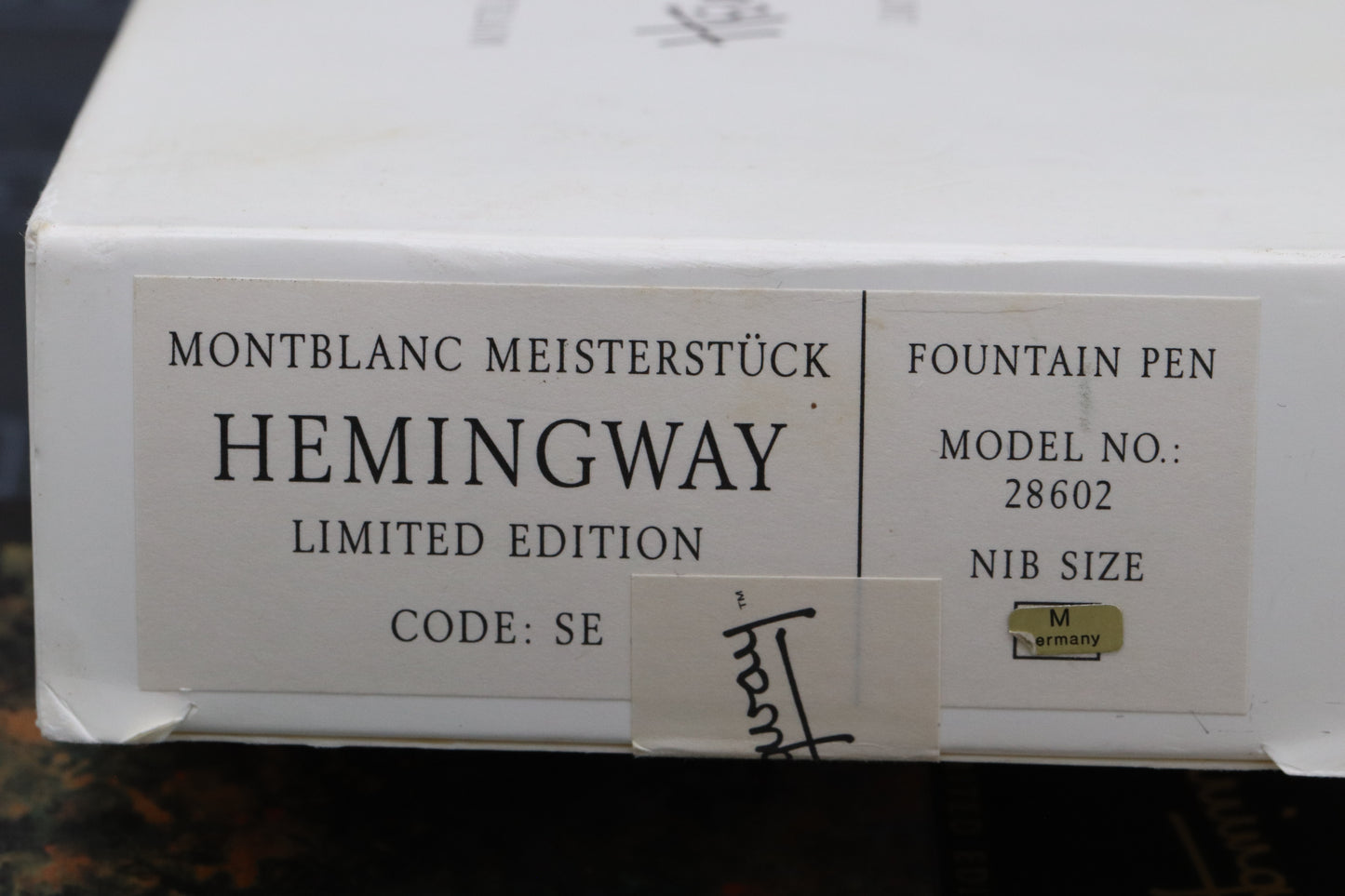 Montblanc Writers Edition Ernest Hemingway Fountain Pen - NEVER INKED