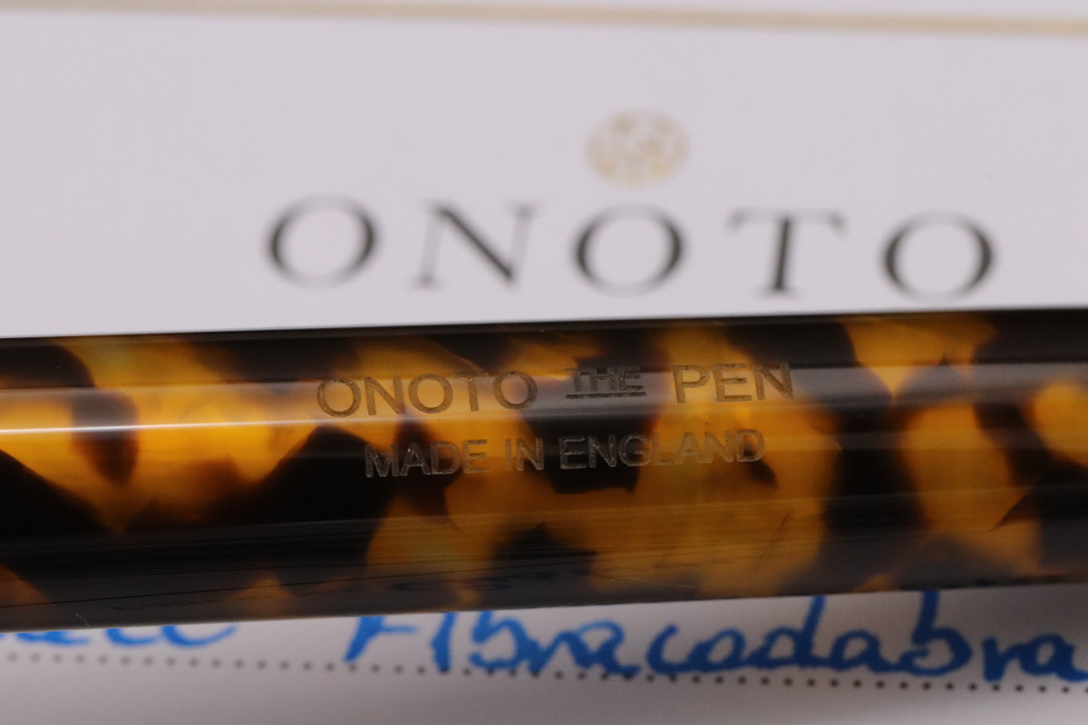 Onoto Magna Tortoiseshell Abracadabra Custom Fountain Pen - EF #8 Ti Nib