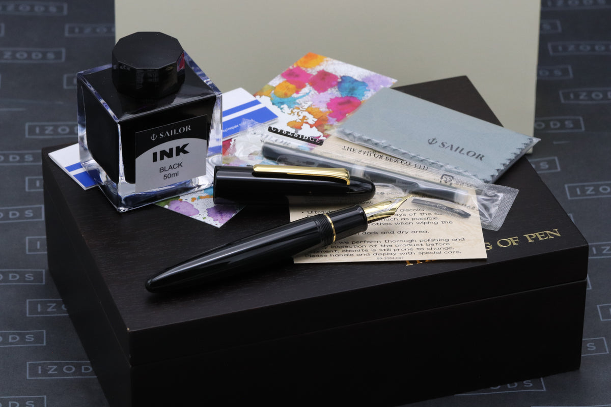 Sailor King of Pen Black Ebonite Fountain Pen