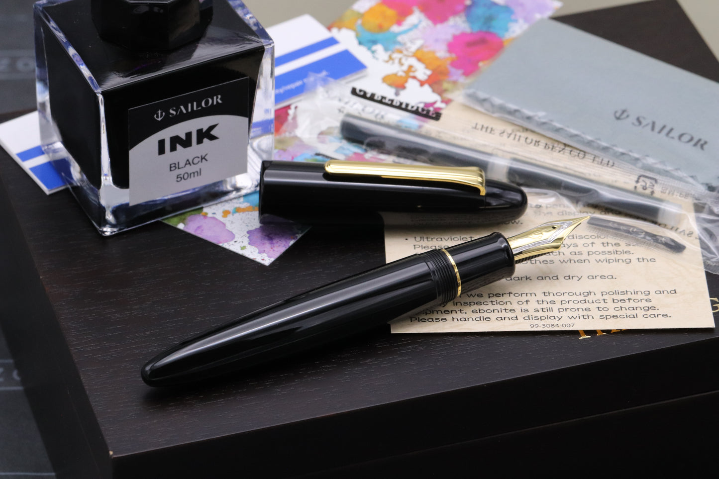Sailor King of Pen Black Ebonite Fountain Pen