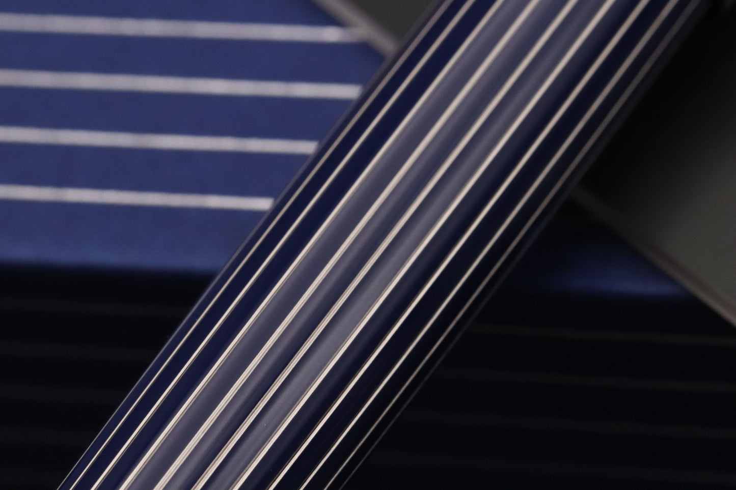 Pelikan Souveran M815 Metal Striped Blue Fountain Pen - EF Nib