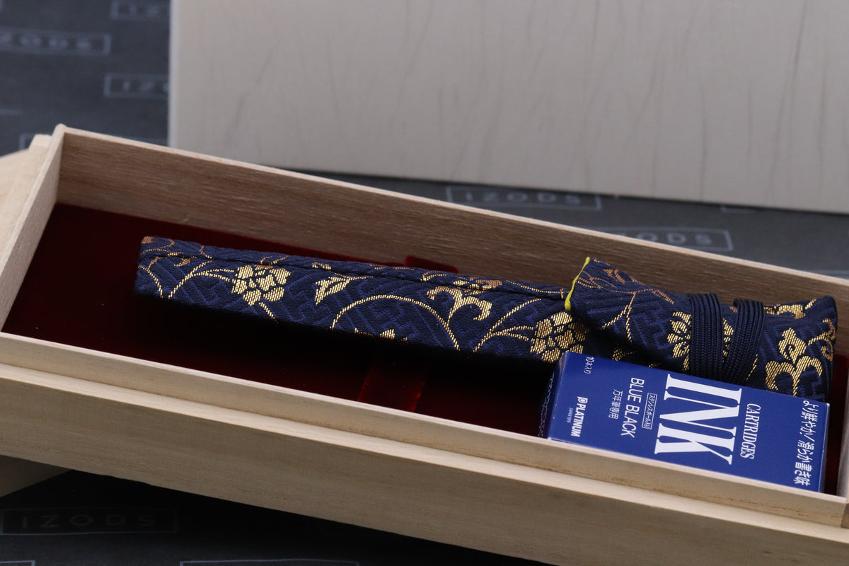 Nakaya Portable Cigar Aka-Tamenuri Fountain Pen with Platinum 3776 SF Nib