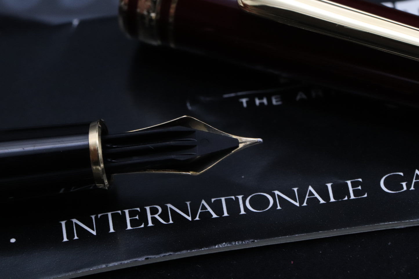 Montblanc Meisterstuck 144 Classique Bordeaux (Black Section) Fountain Pen - EF Nib