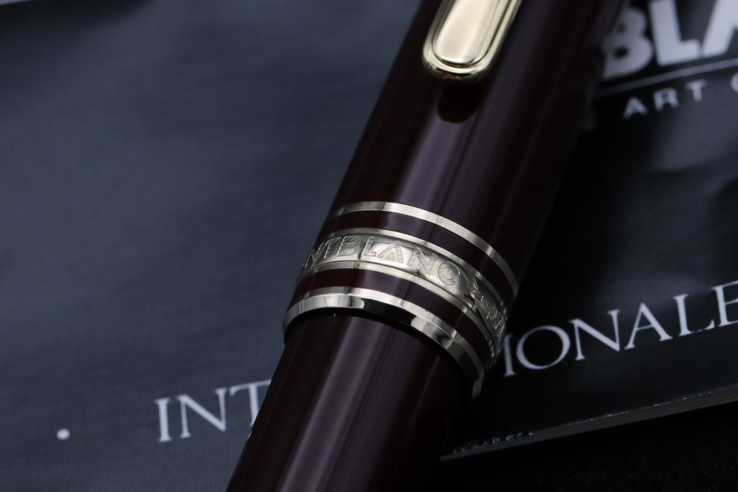 Montblanc Meisterstuck 144 Classique Bordeaux (Black Section) Fountain Pen - EF Nib