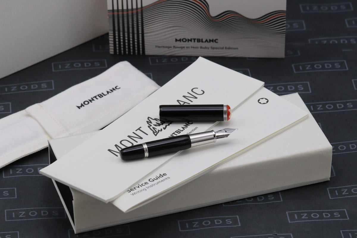 Montblanc Heritage Rouge et Noir Baby Black Resin Fountain Pen - DIPPED