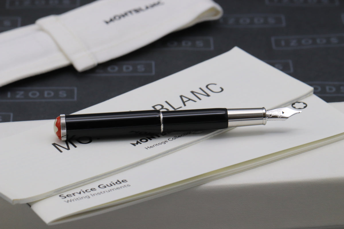Montblanc Heritage Rouge et Noir Baby Black Resin Fountain Pen - DIPPED