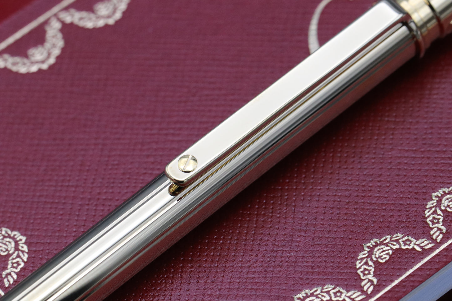 Cartier Santos de Cartier Gold-Coated Godron Ballpoint Pen - UNUSED
