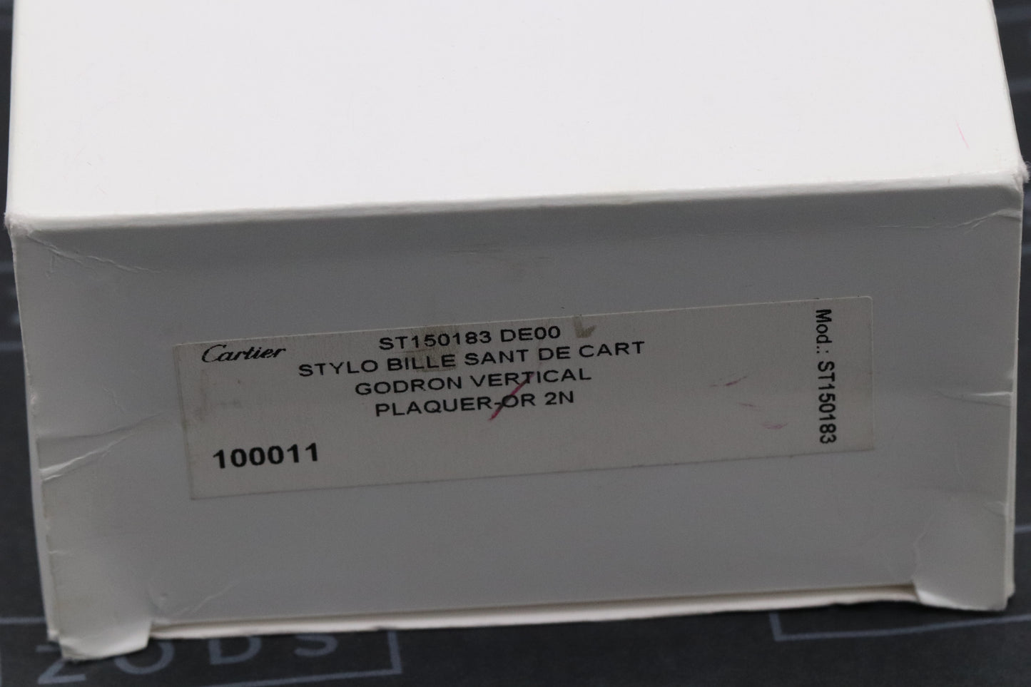 Cartier Santos de Cartier Gold-Coated Godron Ballpoint Pen - UNUSED