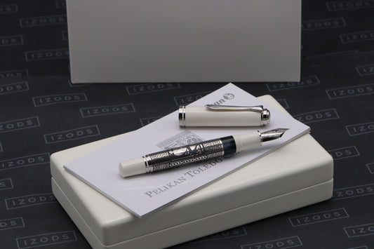 Pelikan Souveran M910 Toledo White Special Edition Fountain Pen - EF Nib