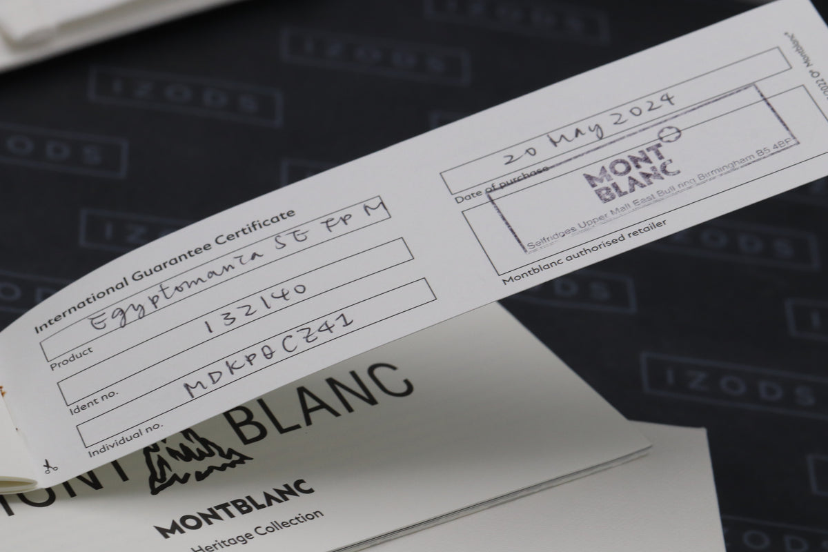 Montblanc Heritage Egyptomania Special Edition Black Fountain Pen - DIPPED
