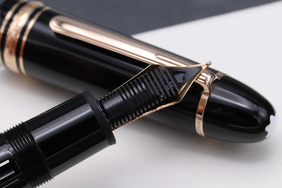 Montblanc Meisterstuck 149 Rose Gold-Coated Fountain Pen - UNUSED - Fine Nib