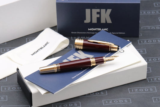 Montblanc Great Characters JFK Burgundy Fountain Pen - UNUSED - Medium Nib