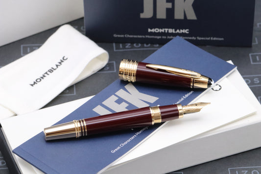 Montblanc Great Characters JFK Burgundy Fountain Pen - UNUSED - Medium Nib