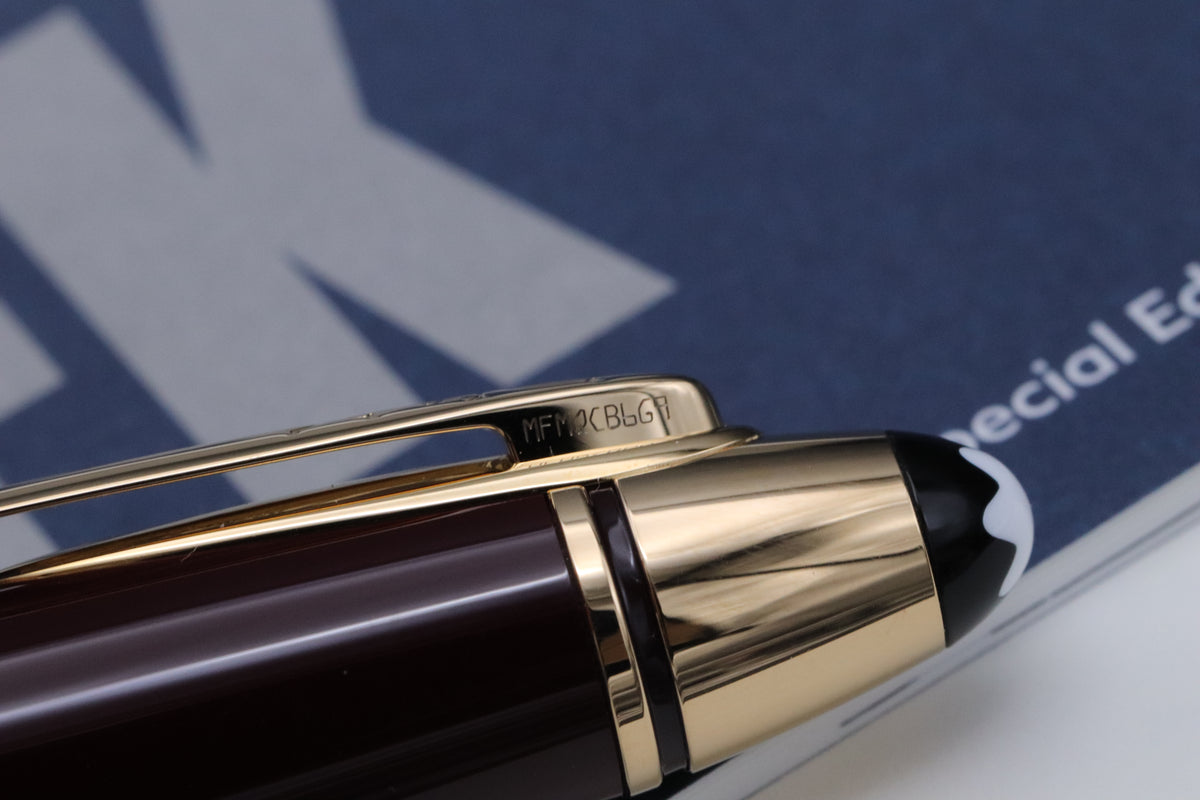 Montblanc Great Characters JFK Burgundy Fountain Pen - UNUSED - Medium Nib