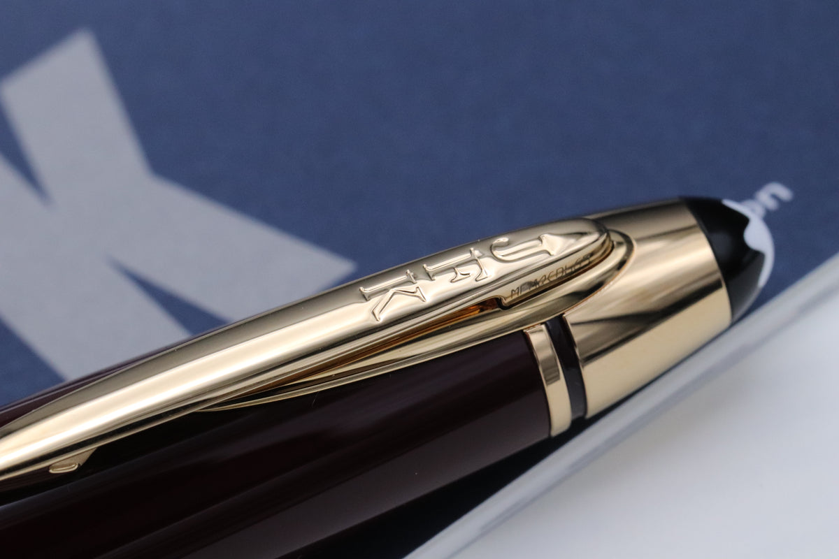 Montblanc Great Characters JFK Burgundy Fountain Pen - UNUSED - Medium Nib
