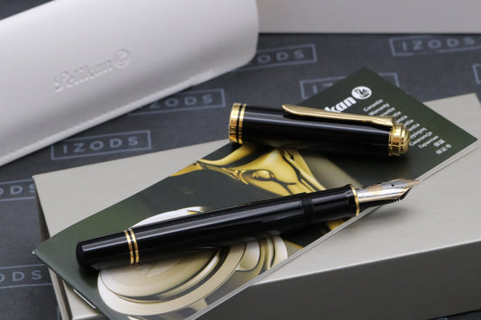 Pelikan Souveran M1000 Black Fountain Pen - EF Nib - DIPPED