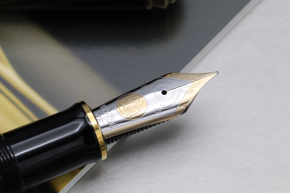 Pelikan Souveran M1000 Black Fountain Pen - EF Nib - DIPPED