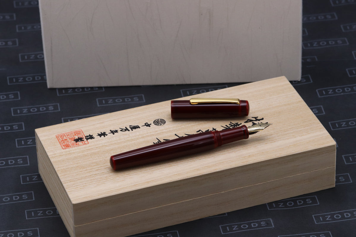 Nakaya Neo Standard Aka-tamenuri Fountain Pen - Broad Nib