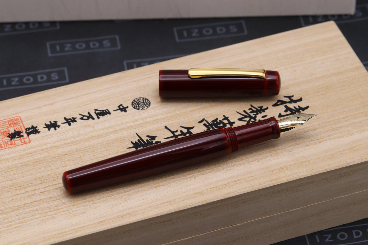 Nakaya Neo Standard Aka-tamenuri Fountain Pen - Broad Nib