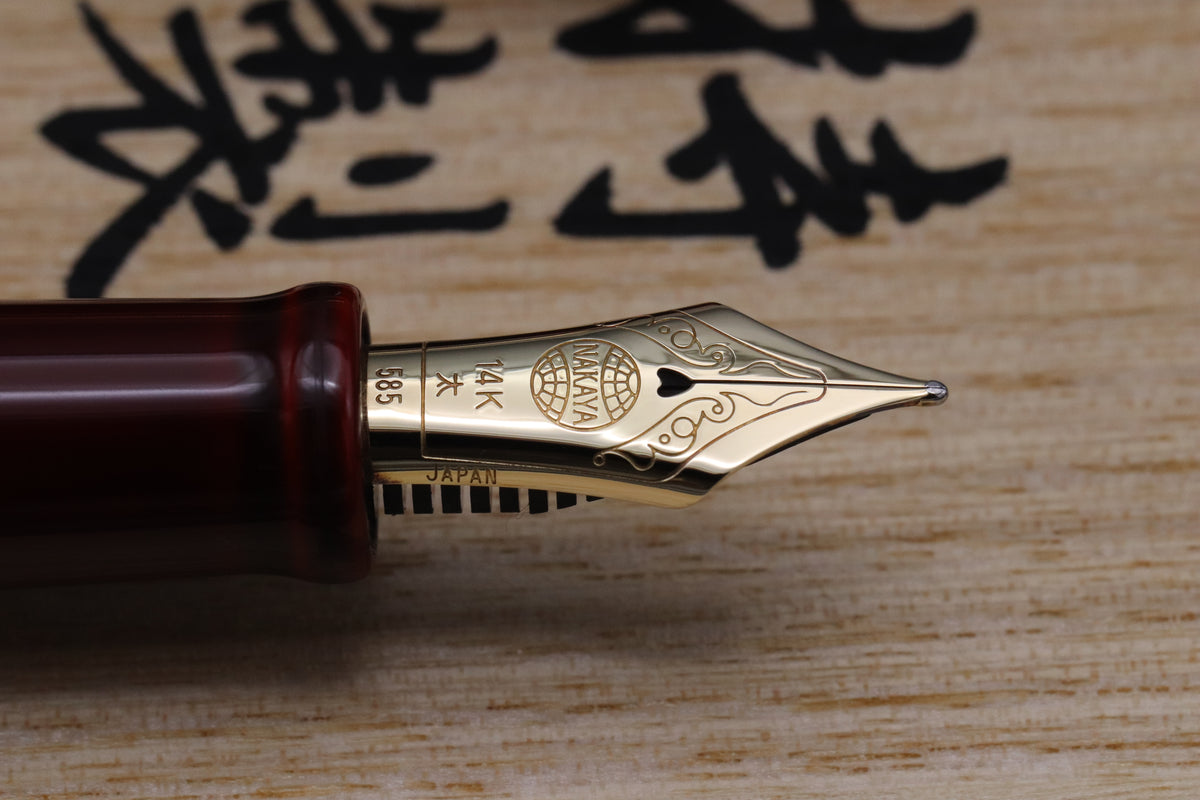 Nakaya Neo Standard Aka-tamenuri Fountain Pen - Broad Nib