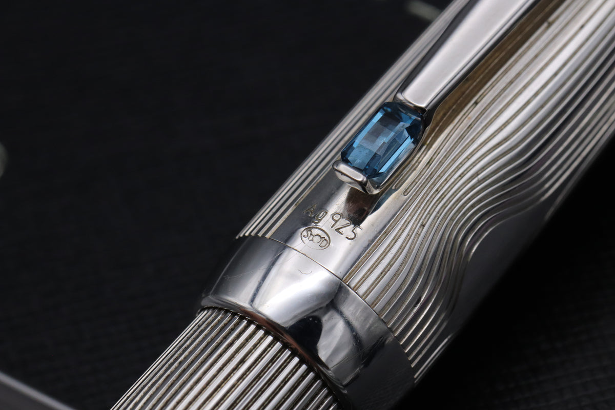Montblanc Boheme Arabesque Azur Sterling Silver Rollerball / Fineliner Pen