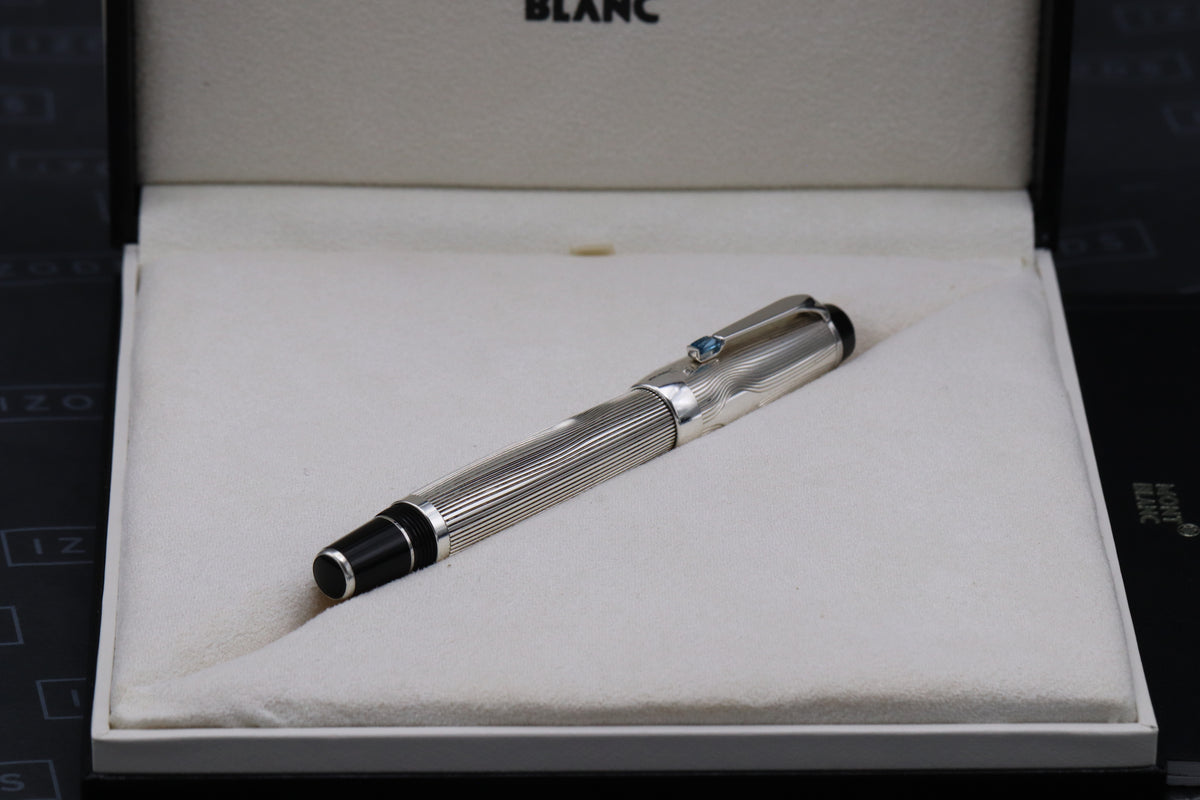 Montblanc Boheme Arabesque Azur Sterling Silver Rollerball / Fineliner Pen