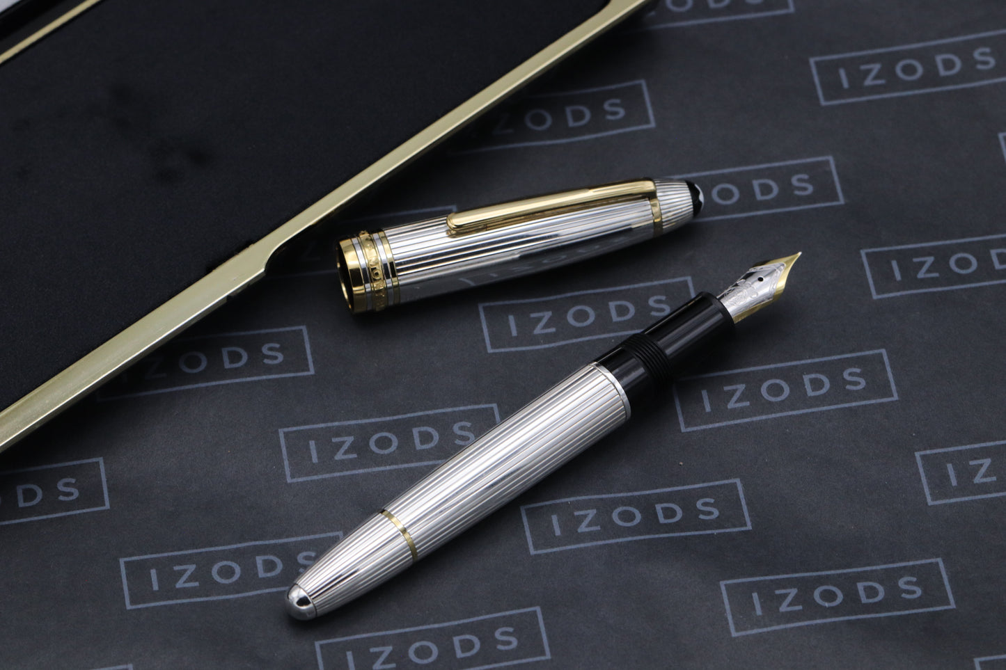 Montblanc Meisterstück 146 LeGrand Sterling Silver Pinstripe Fountain Pen - EF Nib