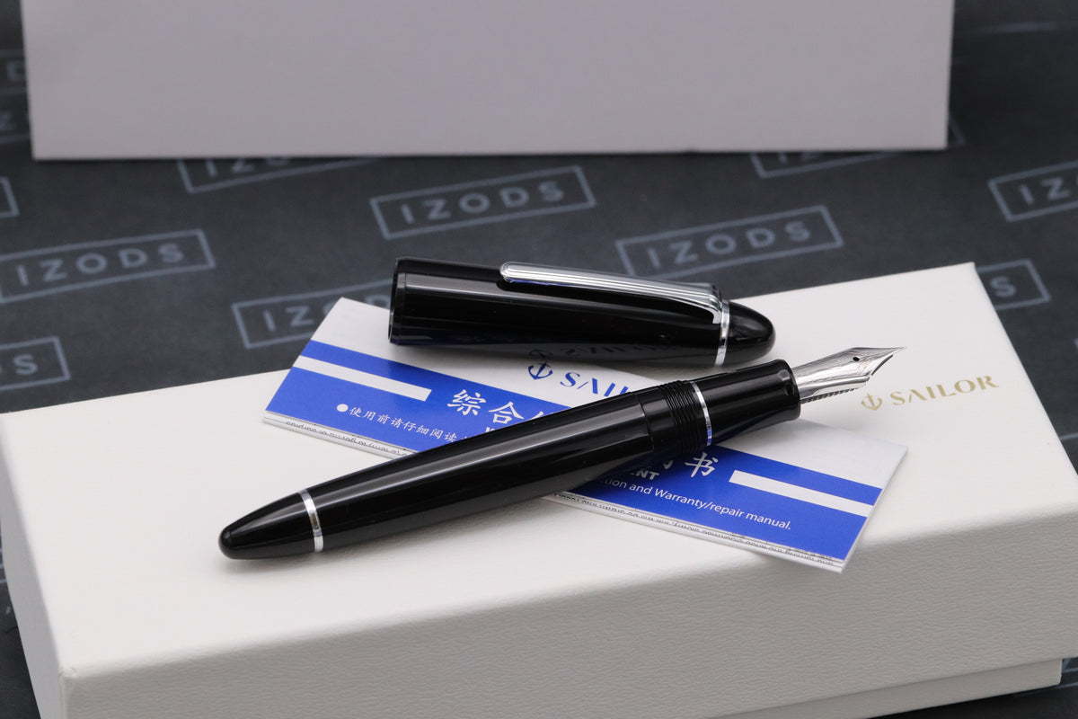 Sailor 1911L Ringless Simply Black Fountain Pen - EF Nib