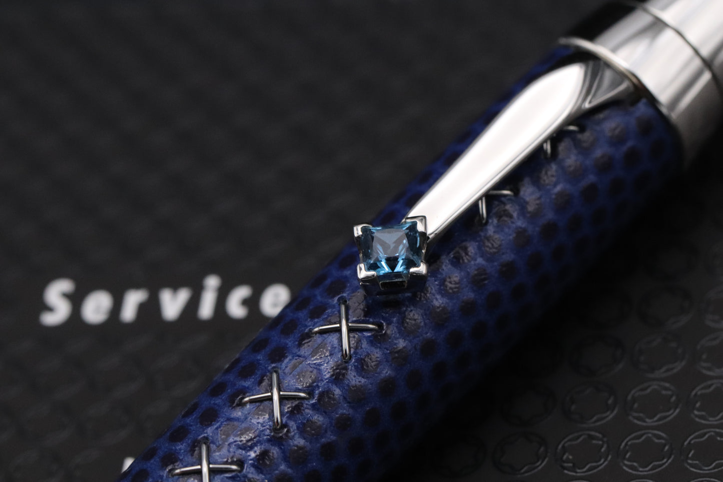 Montblanc Boheme Jewels Topaz Blue Leather Ballpoint Pen