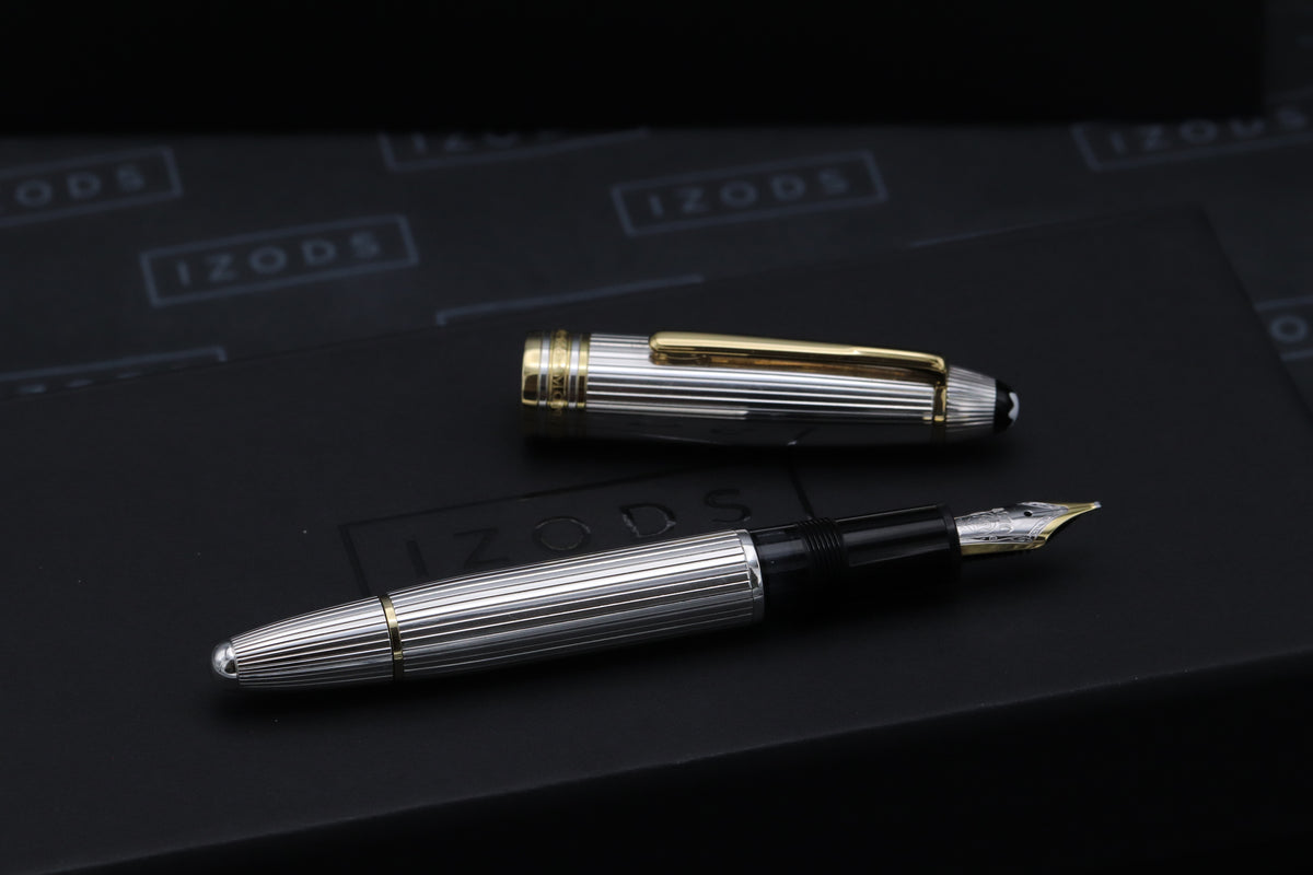 Montblanc Meisterstuck 146 LeGrand Pinstripe Sterling Silver Fountain Pen - 1991