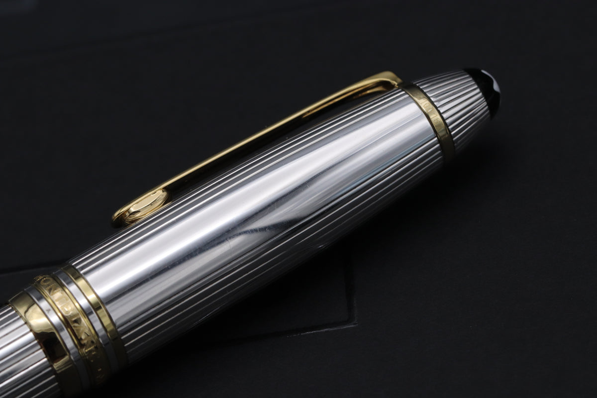 Montblanc Meisterstuck 146 LeGrand Pinstripe Sterling Silver Fountain Pen - 1991