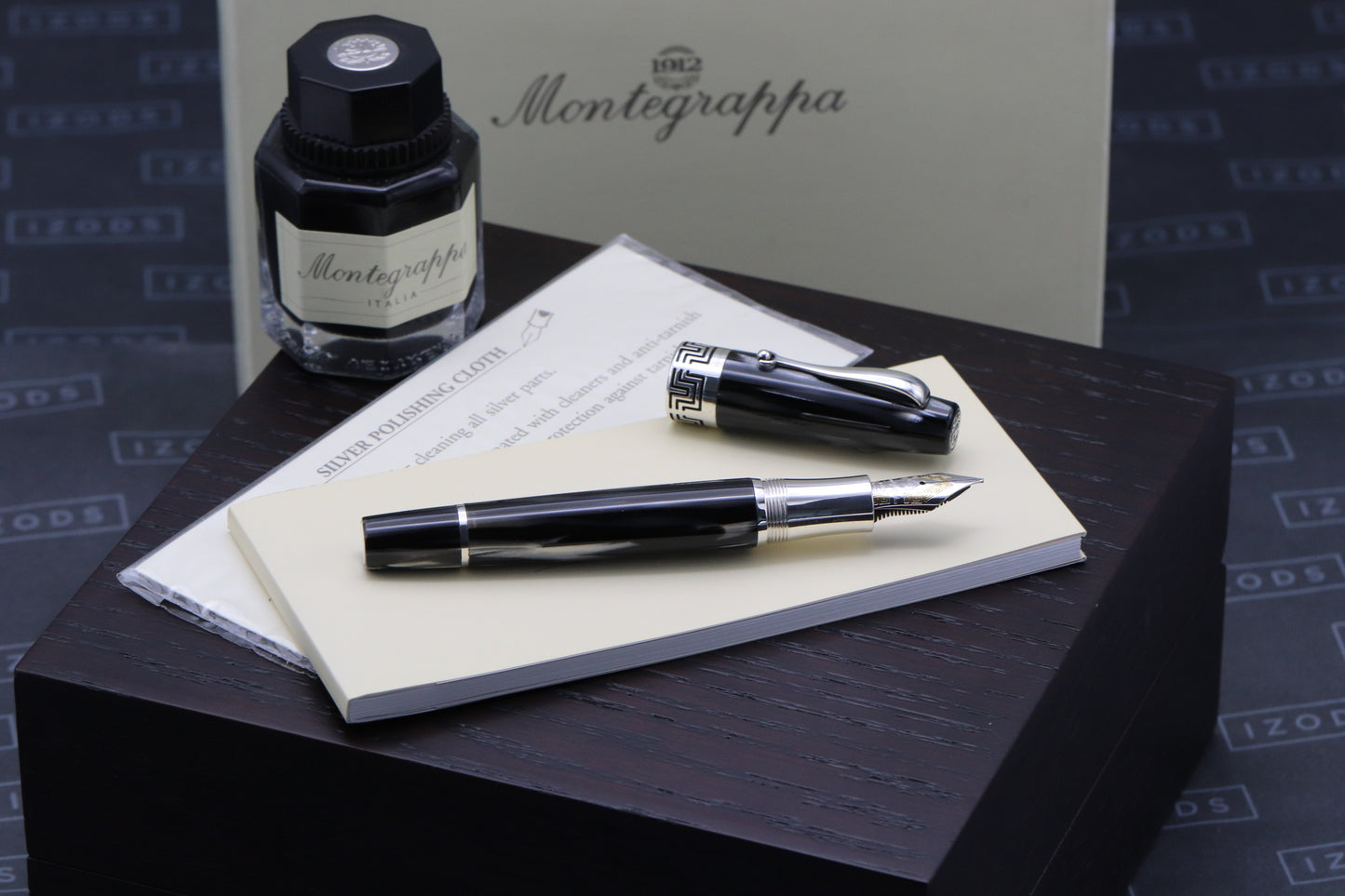 Montegrappa Extra 1930 Black White Celluloid Fountain Pen - Serviced by Montegrappa December 2025