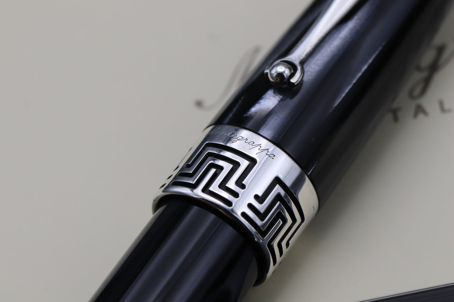 Montegrappa Extra 1930 Black White Celluloid Fountain Pen - Serviced by Montegrappa December 2025